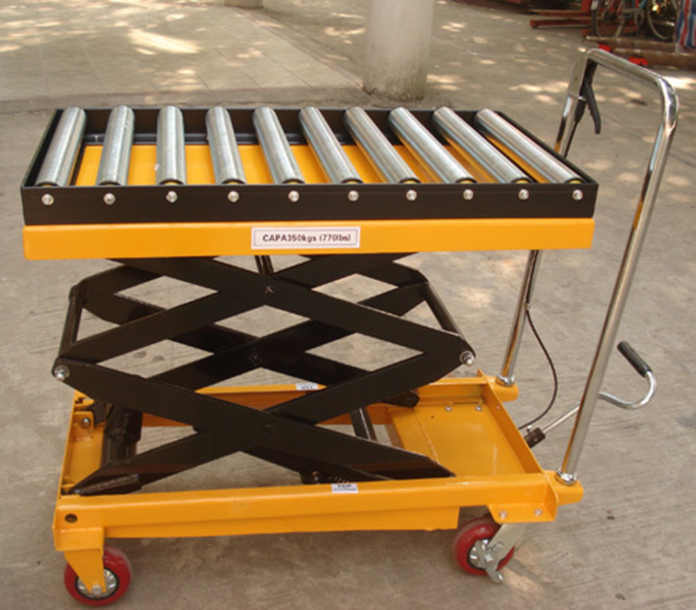 TF50R portable lifting table with rollers